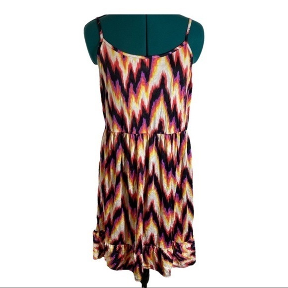 Wanderlux Womens Multicolored Crushed Spaghetti Strap Summer Dress Size M NWOT - Picture 2 of 7